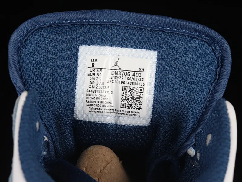 All categories Air Jordan Jordan series basketball shoes Air Jordan 1 Mid Air Jordan 1 Mid "French Blue" AJ1 Joe 1 washed blue mid-top basketball shoes DN3706-401